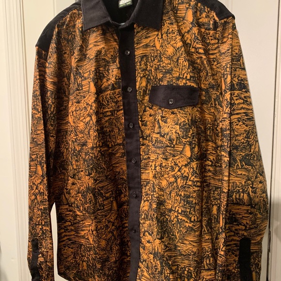 Pretty Snake Orange & Black Men’s Shirt XL - Picture 2 of 5